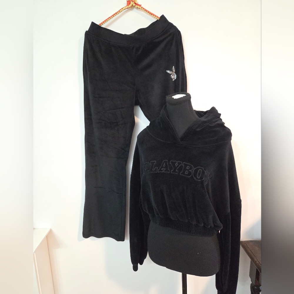 Playboy velour lounge set Sz M